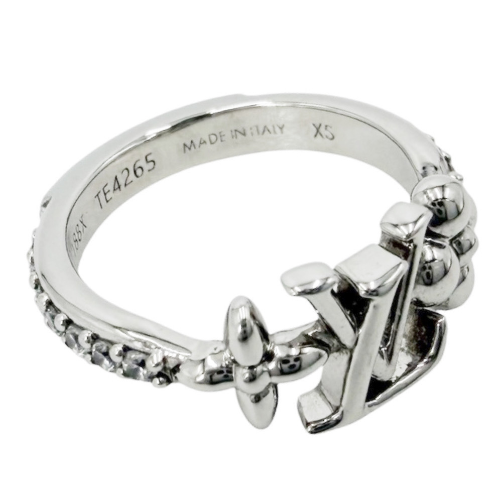 LOUIS VUITTON Silver Monogram Ring